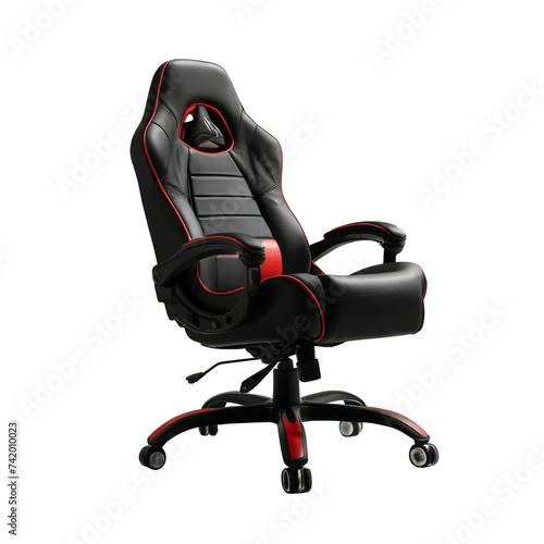 gaming chair clipping path isolated on white background