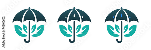 Umbrella illustration logo concept vector template