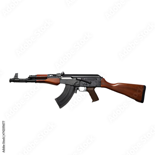 akm ak47 rifle isolated on white background photo