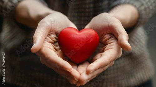 Man and woman showing love and care to each other with hands