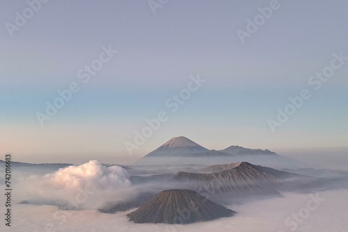 Mount Bromo volcano on the island of East Java, Indonesia, Asia photo