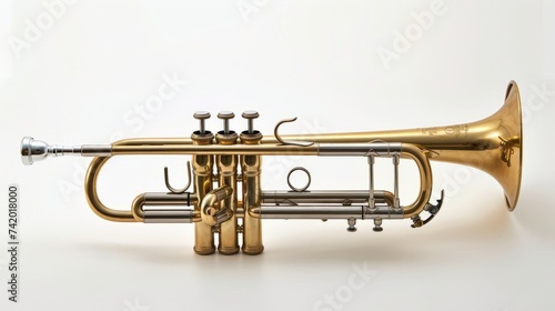 Trumpet isolated on a white photo
