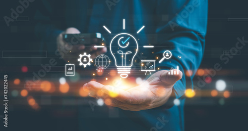 Canvas-taulu Ideas and innovation concept, Quick tips for smart creative