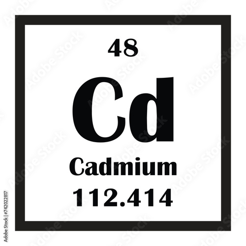 Cadmium chemical element icon