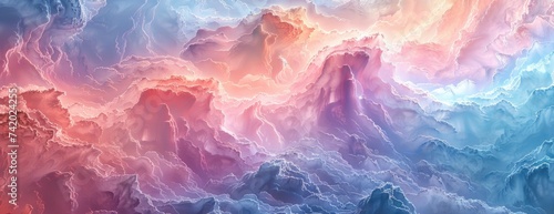 Galactic Dreams: Mesmerizing Watercolor Space Nebula with Pink, Blue, and Purple Swirls for Desktop