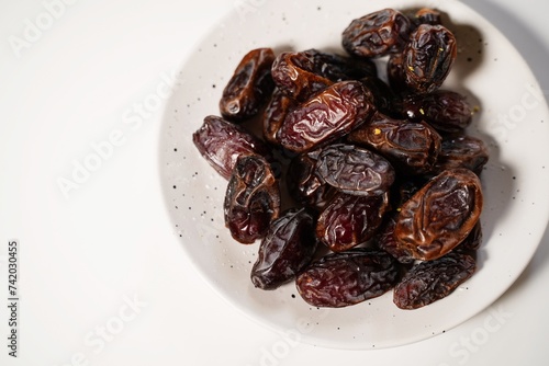 Dry Dates fruits with copy space photo