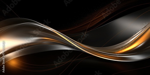 Blended colorful dark Gold and Silver geadient abstract banner background