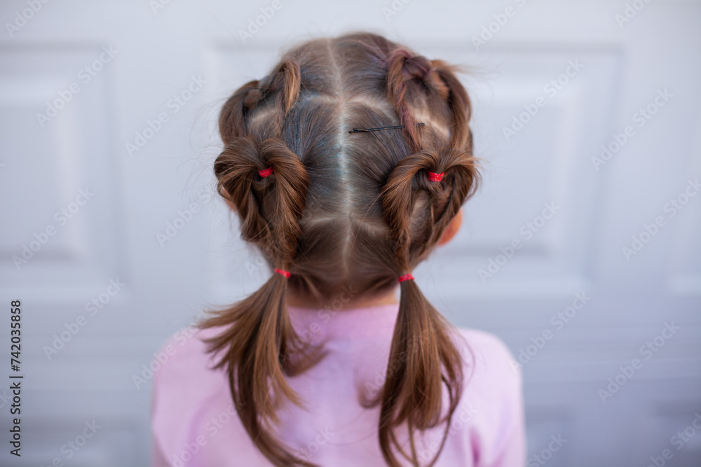 Fototapeta premium girl with heart hairstyle