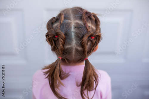girl with heart hairstyle