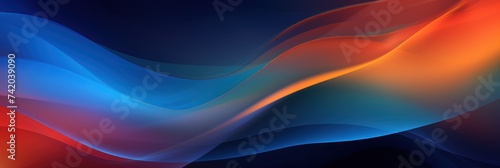 Blended colorful dark orange and blue gradient abstract banner background