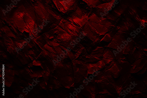 Burgundy stone background for banner wallpaper design. Dark rock grunge texture Mountain surface close-up cracked empty copy space