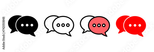Chat icon vector illustration. speech bubble sign and symbol. comment icon. message
