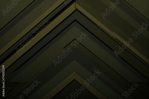Dark Khaki grunge stripes abstract banner design. Geometric tech background. Vector illustration