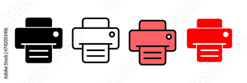 Print icon vector illustration. printer sign and symbol