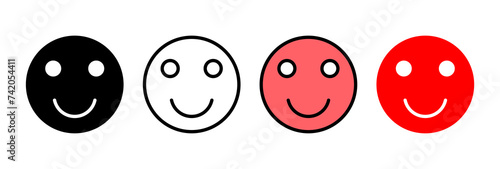 smile icon vector illustration. smile emoticon icon. feedback sign and symbol