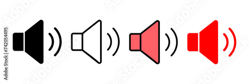 Speaker icon vector illustration. volume sign and symbol. loudspeaker icon. sound symbol