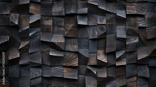 Richly Textured: A Contemporary Take on Dark Wood Grain. Rustic Elegance in Three Dimensions. A Modern Interpretation of Wooden Surfaces