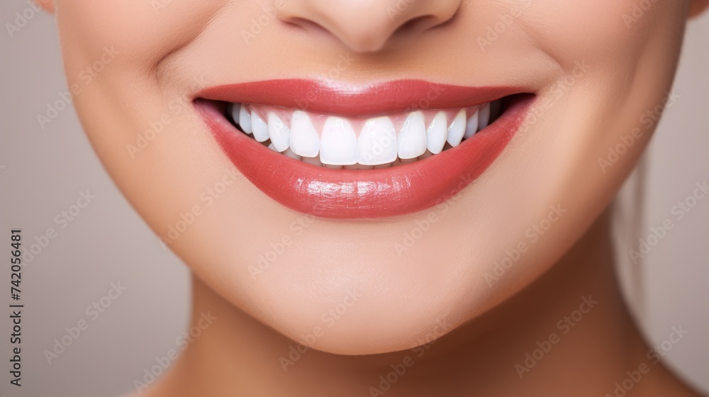 Close-up of lower part of female face, Ai Generated. Close-up of lower part of female face, Ai Generated.
