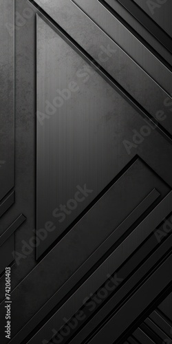 Dark Silver grunge stripes abstract banner design. Geometric tech background. Vector illustration