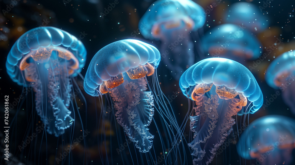 jelly fish in the water