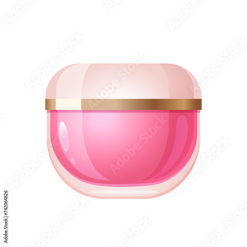 Skin care cream jar illustration.