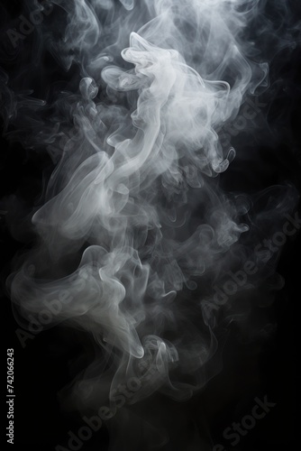 Gray smoke exploding outwards with empty center © Celina