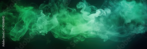 Green smoke exploding outwards with empty center