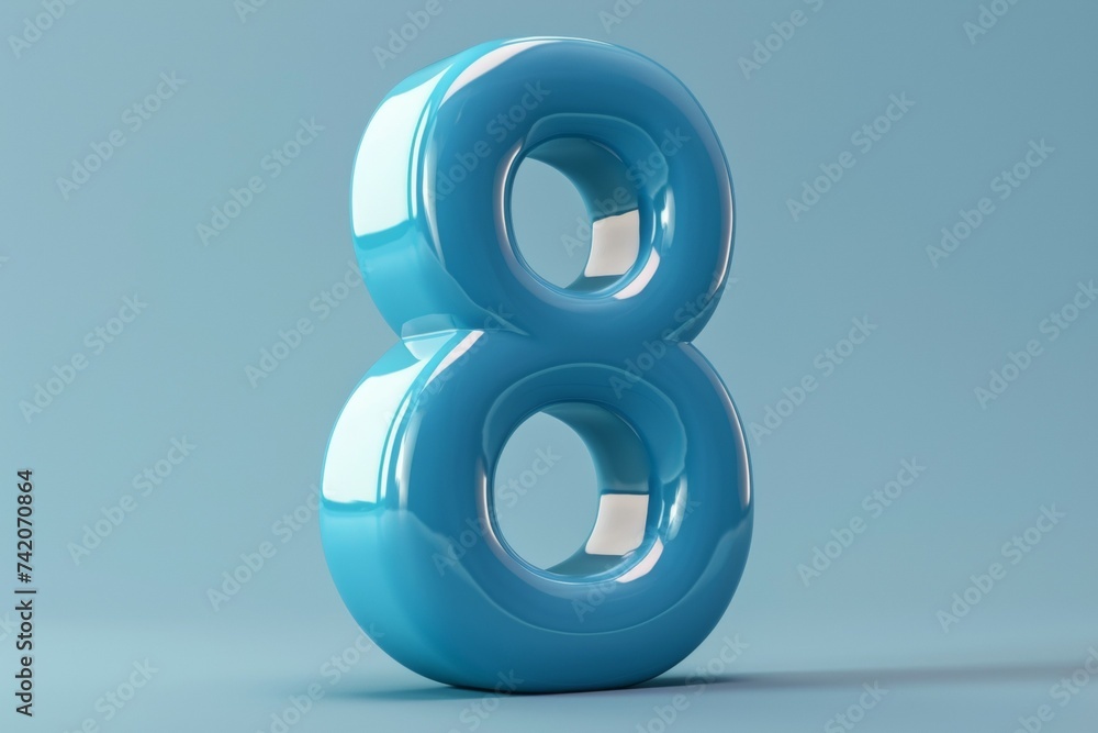 Numeral 8 eight, date or birthday concept. Backdrop with selective focus and copy space Numeral 8 eight, date or birthday concept. Backdrop with selective focus and copy space