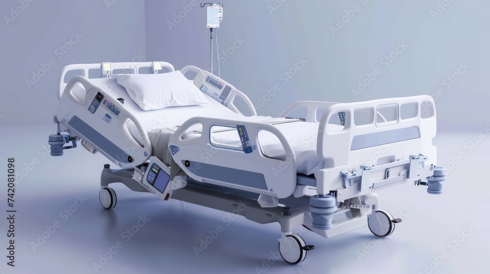 realistic photo of hospital bed and medical equipment realistic photo of hospital bed and medical equipment