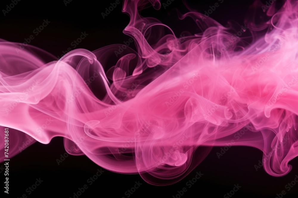 Pink smoke exploding outwards with empty center