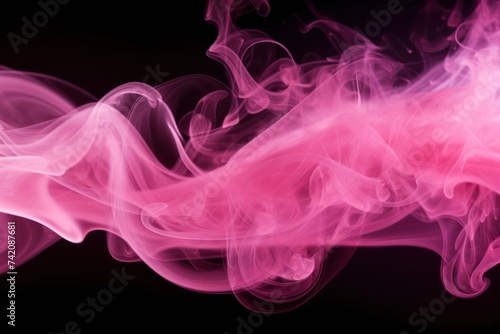 Pink smoke exploding outwards with empty center