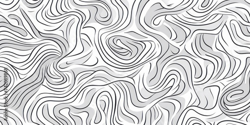 Silver fun line doodle seamless pattern