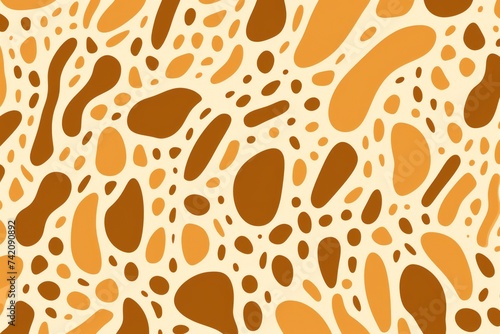 Tan fun line doodle seamless pattern