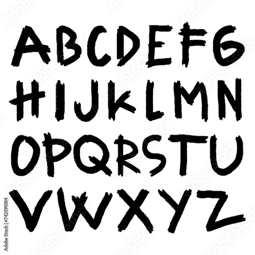 Alphabet Graffiti Grunge Brush Stroke Font Uppercase. Its an Edited File And is Easy To Use