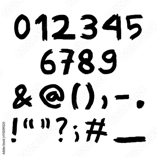 Alphabet Graffiti Grunge Brush Stroke Font Number And Punctuation. Its an Edited File And is Easy To Use