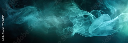 Teal smoke exploding outwards with empty center © Celina