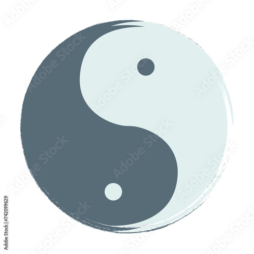 Colored yin yang symbol Vector