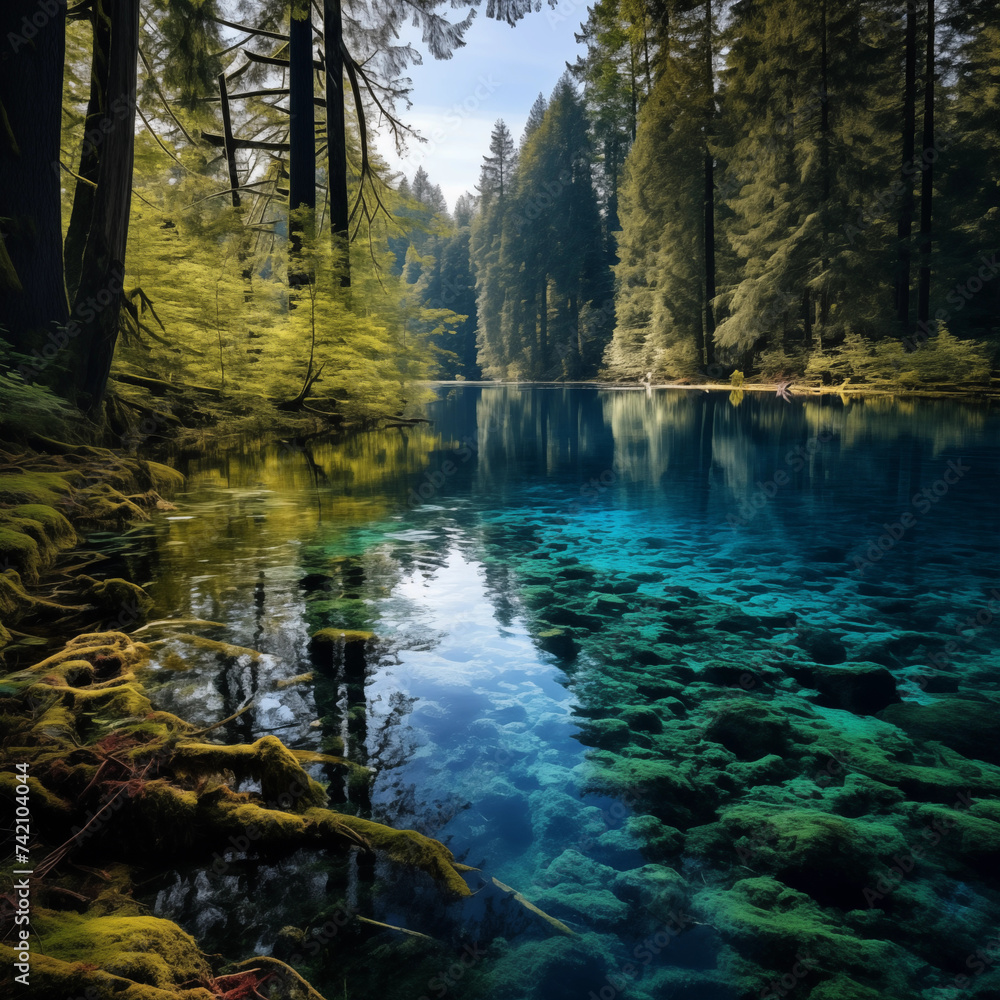 Obraz premium Fantastic magical forest