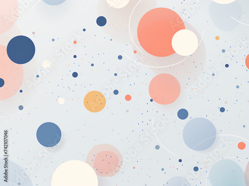 A dynamic Circles and dots background. AI Generation.
