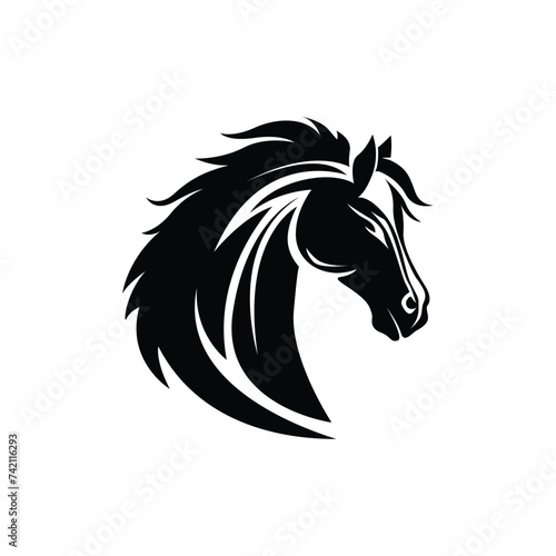 Horse Head Logo Design Vector Template