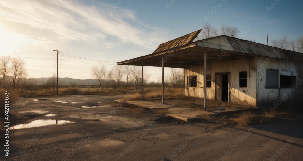 Deserted - Abandoned building in the heart of the wilderness Deserted - Abandoned building in the heart of the wilderness