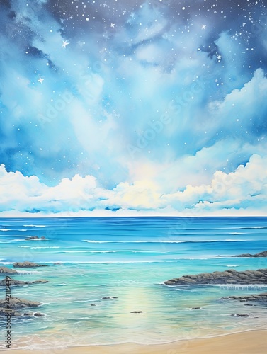 Stardust Coast Panorama Print: Magical Beaches Landscape View © Michael