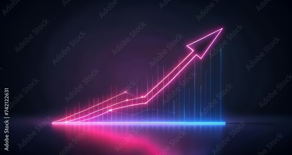 Growth and success, symbolized by a vibrant upward arrow Growth and success, symbolized by a vibrant upward arrow