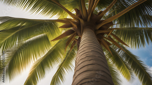 Coconut Palm Tree (Cocos nucifera) Generative AI. © tes