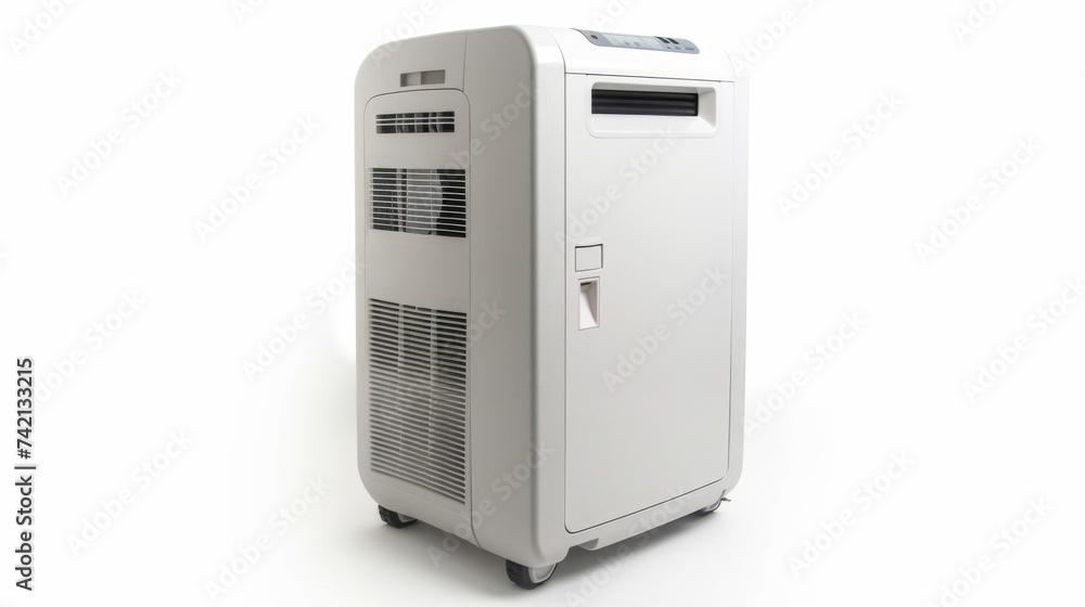 The quiet compact compressor of a portable air conditioner responsible for cooling the air before it is released back into the room. The quiet compact compressor of a portable air conditioner responsible for cooling the air before it is released back into the room.