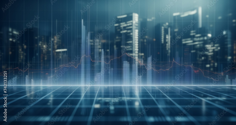 Future Tech - Cityscape with Data Visualization Future Tech - Cityscape with Data Visualization