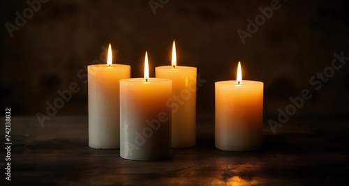  Warm Glow - A trio of candles casts a cozy ambiance