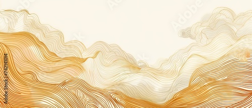Sepia Waves and Curves - Rhythmic Nature Abstract Art