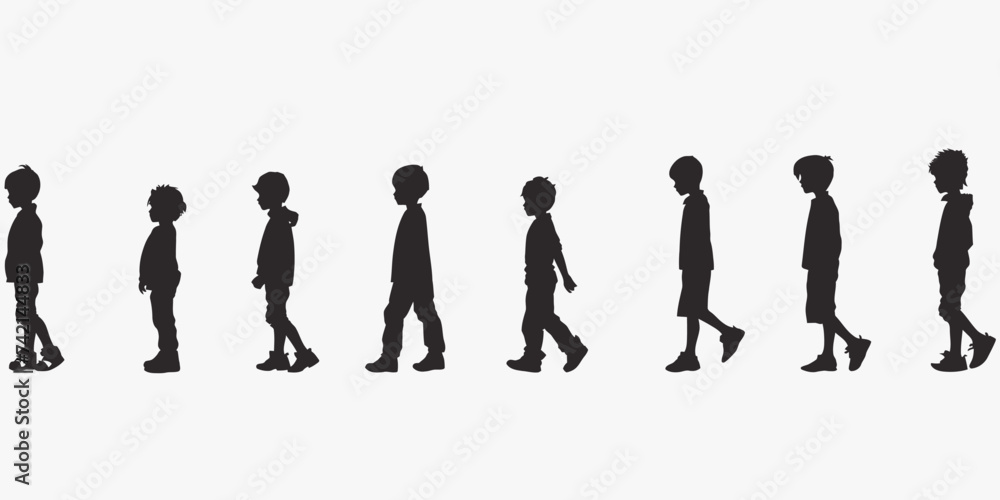 Silhouette of Childrens Silhouette of Childrens