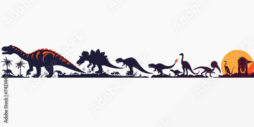 Fototapeta Naklejka Na Ścianę i Meble -  dinosaurs evolution